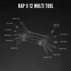 Lezyne Rap II 12 Multitool -Cinelli Winkel 1 mt rap v312t04 3